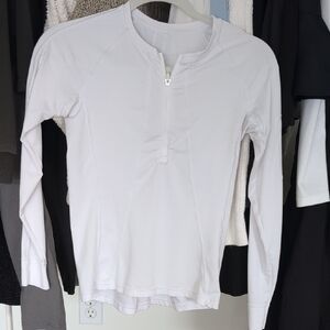 Athleta White Long Sleeve Tee